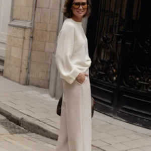 Jersey de punto oversize blanco