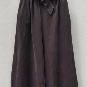 Falda midi cinturón nudo