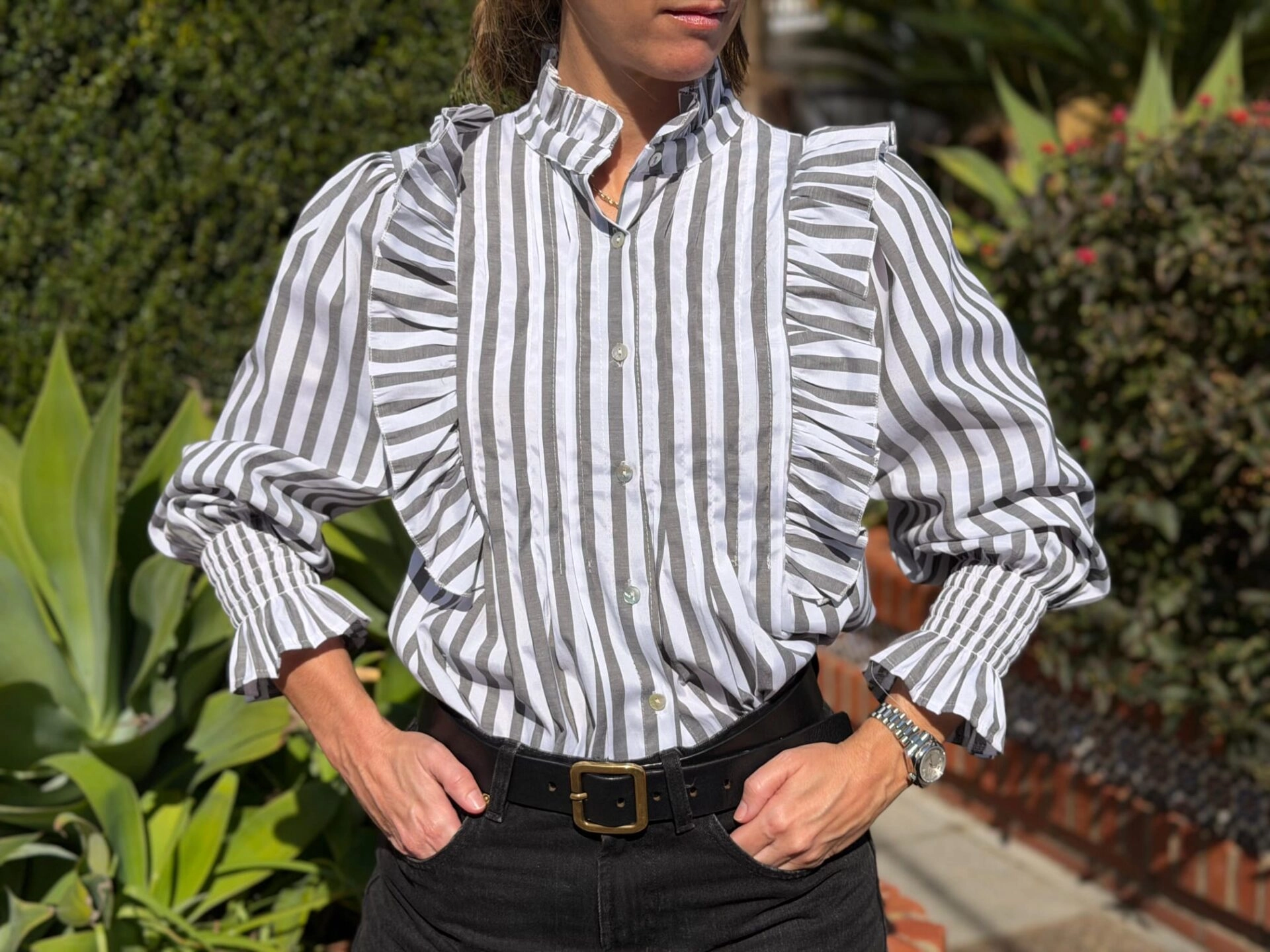 Camisa Rayas con Volantes Camisa Rayas con Volantes